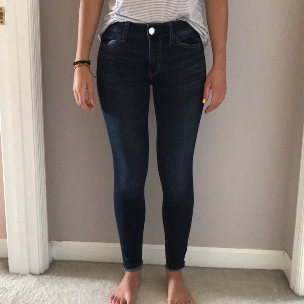 American Eagle 360 dark wash super stretch jegging